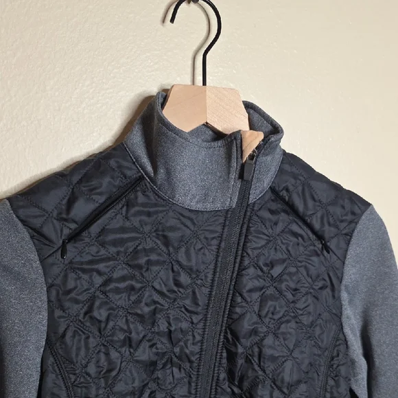 Cafe du Cycliste Heidi Jacket Women Medium Black Gray Insulated Winter Cycling - Picture 7 of 12